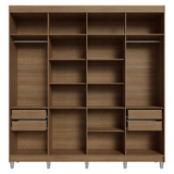 Placard Closet con Patas 4 Cajones 216cm Marrón Venus Madesa