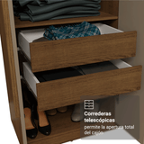 Clóset Matrimonial Venus 8 Puertas Batientes Marrón/Crema