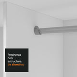 Placard Matrimonial 3 Puertas Corredizas Blanco Nobre