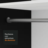 Placard individual 2 Puertas corredizas con Espejo Negro Milano Madesa