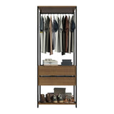Placard Modular Valencia 2 Cajones 70cm Marrón/Negro