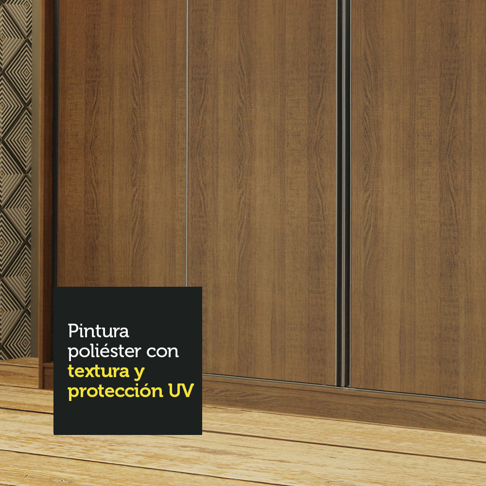 Placard Ropero Casal Madesa Apolo 4 Puertas Corredizas Marrón