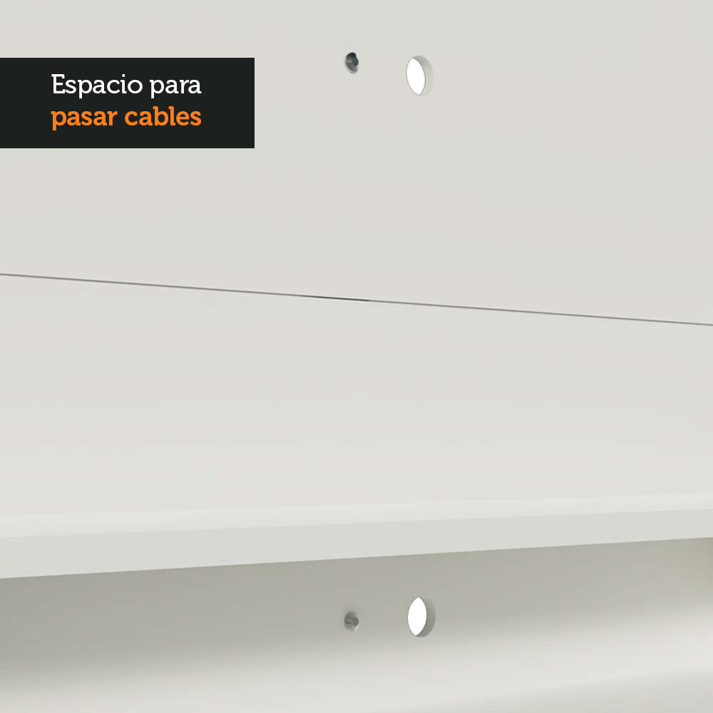 Panel de TV Hasta 60 Pulgadas 180 cm Blanco Alfa Madesa