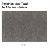 Respaldo Tapizado Modular Combo 6 Piezas para Camas Individual Silver Madesa