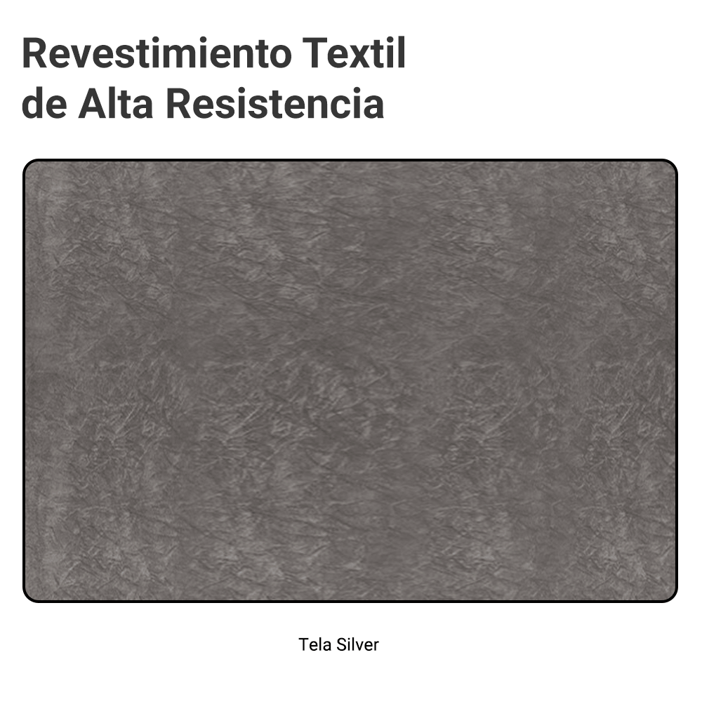 Respaldo Tapizado Modular Combo 9 Piezas para Camas hasta Matrimonial/Queen Silver Madesa