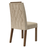 Combo 4 Sillas de Comedor Tapizadas 4254 con Detalle en madera Marrón/Imperial Madesa