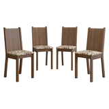 Kit 4 Sillas 4290 Marrón / Beige Lirio
