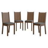 Juego de 4 Sillas 4290 Marrón/Silver