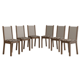 Kit 6 Sillas 4291 Marrón/Crema/Beige Marrón