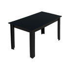 Mesa de Comedor Rectangular Tapa de Madera 136 cm Negro Madesa