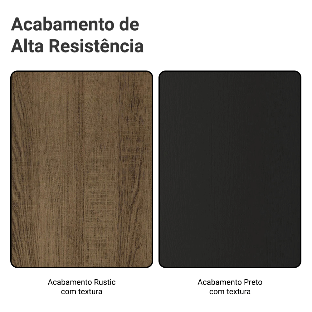 Mesa de Comedor Rectangular Tapa con Borde Biselado y Vidrio Sobrepuesto Marrón/Negro 5275 Madesa