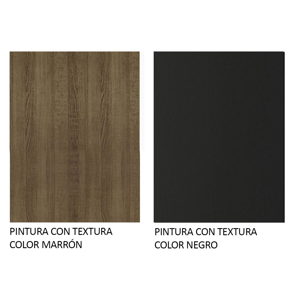 Mesa De Comedor Madesa Cuadrado con Tapa de Vidrio 5332A Negro/Marrón