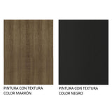 Mesa De Comedor Madesa Cuadrado con Tapa de Vidrio 5332A Negro/Marrón