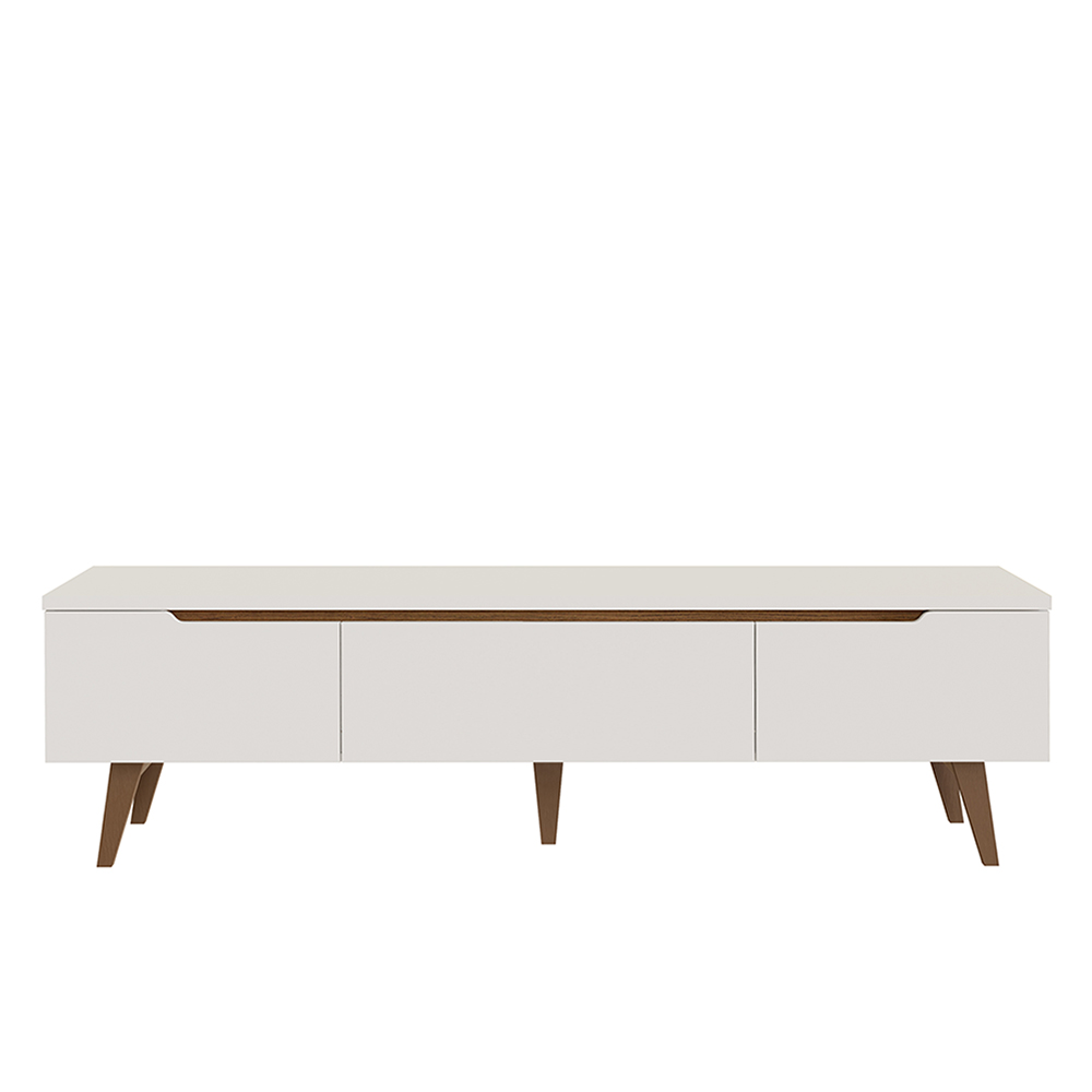 Rack para TV hasta 80 pulgadas 180 cm 2 Puertas 1 Cajón Doha Blanco/Marrón