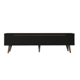 Rack para TV hasta 80 pulgadas 180 cm 2 Puertas 1 Cajón Doha Negro/Marrón