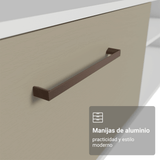 Rack Flotante para TV hasta 80 Pulgadas 218 cm 2 Puertas Blanco/Crema Agata Madesa