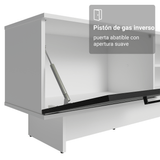 Rack para TV hasta 80 Pulgadas 218 cm 2 Puertas Blanco/Negro Agata Madesa
