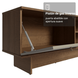 Rack para TV hasta 80 Pulgadas 218 cm 2 Puertas Marrón/Crema Agata Madesa