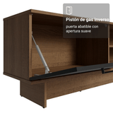 Rack para TV hasta 80 Pulgadas 218 cm 2 Puertas Marrón/Negro Agata Madesa