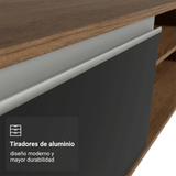 Rack para TV hasta 80 Pulgadas 218 cm 2 Puertas Marrón/Negro Glamy Madesa