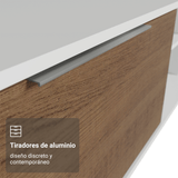 Rack para TV hasta 80 Pulgadas 218 cm 2 Puertas Blanco/Marrón Stella Madesa