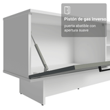 Rack para TV hasta 80 Pulgadas 218 cm 2 Puertas Blanco/Gris Agata Madesa