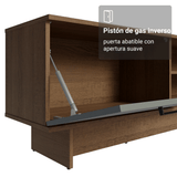 Rack para TV hasta 80 Pulgadas 218 cm 2 Puertas Marrón/Gris Agata Madesa