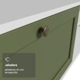Rack para TV hasta 80 Pulgadas 218 cm 2 Puertas Blanco/Verde Vik Madesa