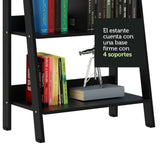 Mueble Biblioteca Librero con 4 Niveles Negro