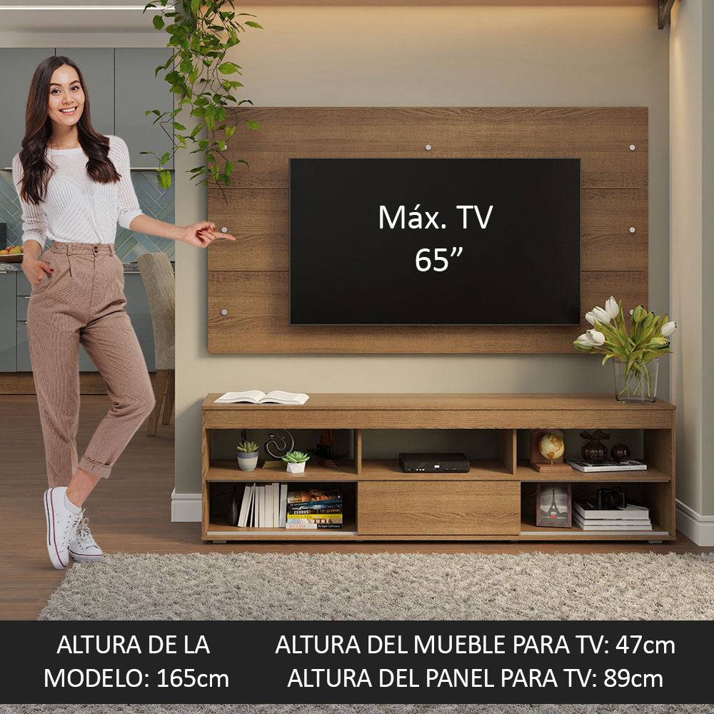 Rack para TV y Panel Hasta 65 Marrón Orlando