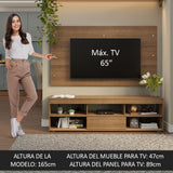 Rack para TV y Panel Hasta 65 Marrón Orlando