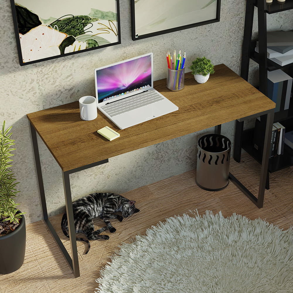 Mesa de Escritorio Industrial 120cm Marrón Madesa