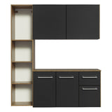 Cocina Compacta 120cm Marrón/Negro Easy