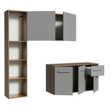 Combo completo de Cocina 120cm Marrón/Gris Easy