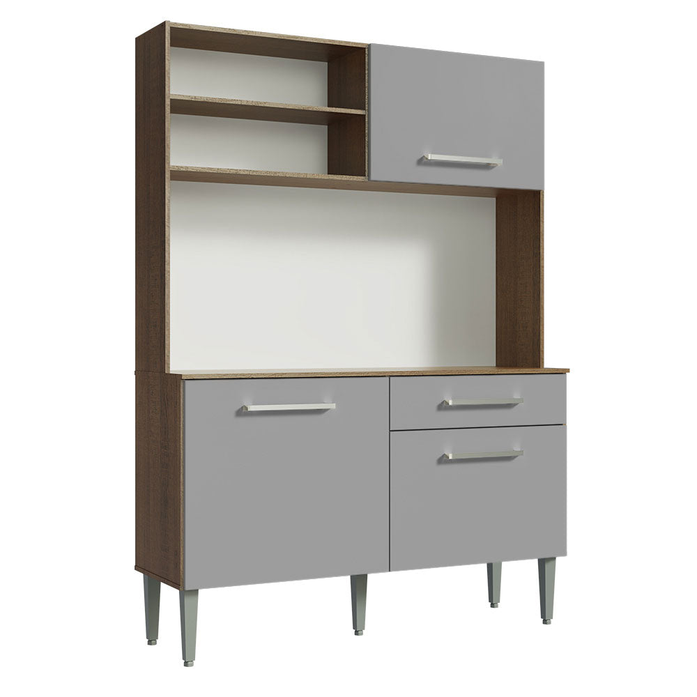 Combo completo de Cocina 120cm Marrón/Gris Life