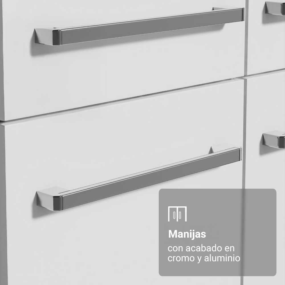 Combo completo de Cocina 229 cm 1 Cajón 9 Puertas Emilly Blanco