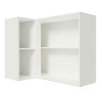 Alacena Cocina Esquinera 87 cm x 50 cm 100% MDF Porta Botellas y 1 Puerta Blanco Smart Madesa