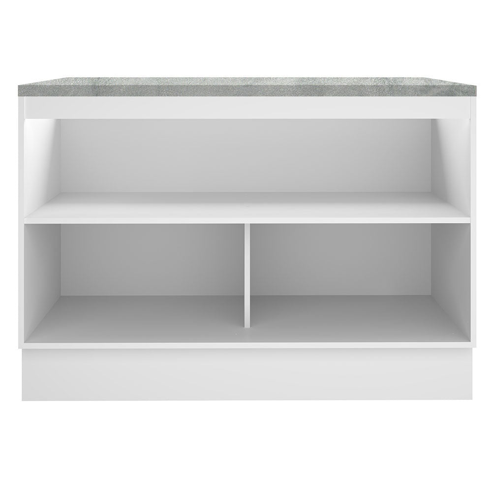 Bajo Mesada Cocina 120 x 60 cm 2 Puertas (Con mesada) Blanco Agata Madesa