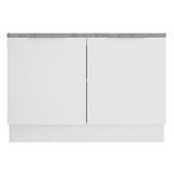 Bajo Mesada Cocina 120 x 60 cm 2 Puertas (Con Mesada) Blanco Stella Madesa