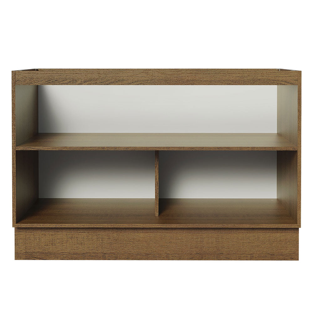 Bajo Mesada Cocina 120 x 60 cm 2 Puertas (Sin Mesada) Marrón/Blanco Glamy Madesa