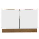 Bajo Mesada Cocina 120 x 60 cm 2 Puertas (Sin Mesada) Marrón/Blanco Stella Madesa