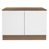 Bajo Mesada Cocina 120 x 60 cm 2 Puertas (Con Mesada) Marrón/Blanco Stella Madesa
