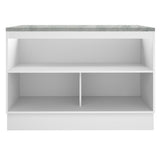Bajo Mesada Cocina 120 x 60 cm 2 Puertas (Con Mesada) Blanco/Negro Agata Madesa