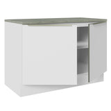 Bajo Mesada 120 cm x 60 cm, Sin cajones 2 Puertas Lux Blanco/Blanco