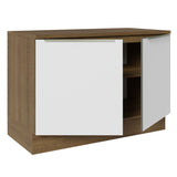 Bajo Mesada 120 cm x 60 cm, Sin cajones 2 Puertas Lux Marrón/Blanco