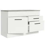Bajo Mesada Cocina 120 x 60 cm 1 Puerta 2 Cajones Blanco (Con Mesada) Agata Madesa