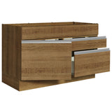 Bajo Mesada Cocina 120 x 60 cm 1 Puerta 2 Cajones Marrón (Sin Mesada) Glamy Madesa