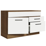 Bajo Mesada Cocina 120 x 60 cm 1 Puerta 2 Cajones Marrón/Blanco (Con Mesada) Agata Madesa