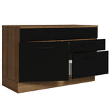 Bajo Mesada Cocina 120 x 60 cm 1 Puerta 2 Cajones (Con Mesada) Marrón/Negro Agata Madesa