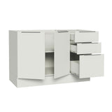 Bajo Mesada Cocina 120 x 60 cm 2 Puertas e 3 Cajones (Sin Mesada) Blanco Stella Madesa